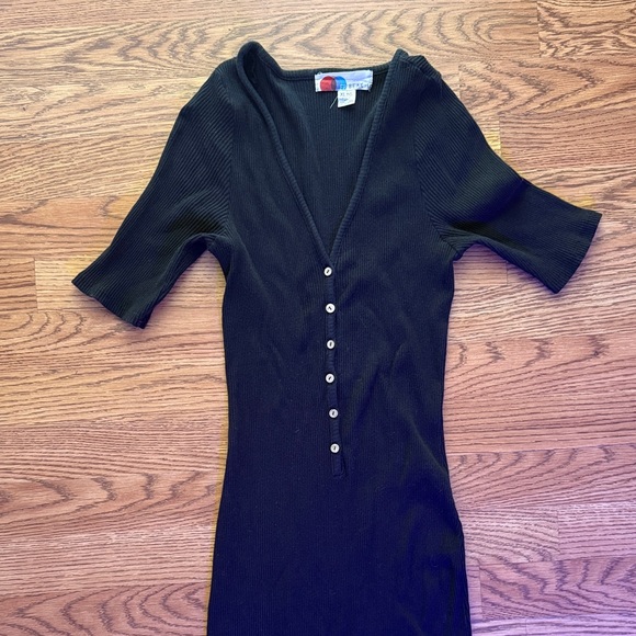 Free people lulu Henley Black Midi Dress - Picture 4 of 4